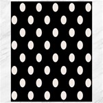 Polka Dots - Seashell on Black Canvas 16  x 20 