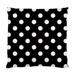 Polka Dots - Seashell on Black Standard Cushion Case (One Side)