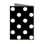 Polka Dots - Seashell on Black Mini Greeting Cards (Pkg of 8)