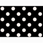 Polka Dots - Seashell on Black 5  x 7  Photo Cards