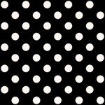 Polka Dots - Seashell on Black ScrapBook Page 12  x 12 