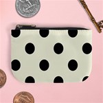 Polka Dots - Black on Beige Mini Coin Purse