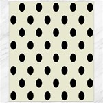 Polka Dots - Black on Beige Canvas 8  x 10 