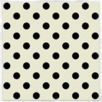 Polka Dots - Black on Beige Canvas 12  x 12 