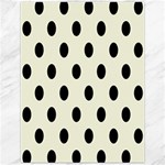 Polka Dots - Black on Beige Canvas 12  x 16 