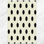 Polka Dots - Black on Beige Canvas 12  x 18 