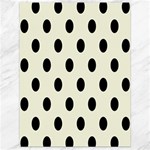 Polka Dots - Black on Beige Canvas 18  x 24 