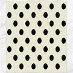 Polka Dots - Black on Beige Canvas 20  x 24 