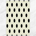 Polka Dots - Black on Beige Canvas 20  x 30 