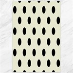 Polka Dots - Black on Beige Canvas 20  x 30 