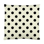 Polka Dots - Black on Beige Standard Cushion Case (One Side)