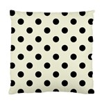 Polka Dots - Black on Beige Standard Cushion Case (Two Sides)