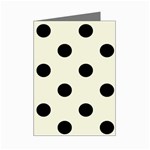 Polka Dots - Black on Beige Mini Greeting Cards (Pkg of 8)
