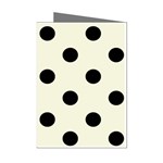 Polka Dots - Black on Beige Mini Greeting Cards (Pkg of 8)