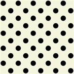 Polka Dots - Black on Beige ScrapBook Page 12  x 12 