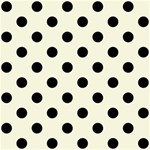 Polka Dots - Black on Beige ScrapBook Page 12  x 12 