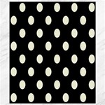 Polka Dots - Beige on Black Canvas 8  x 10 