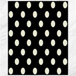 Polka Dots - Beige on Black Canvas 11  x 14 