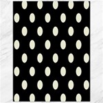 Polka Dots - Beige on Black Canvas 12  x 16 