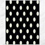 Polka Dots - Beige on Black Canvas 12  x 16 