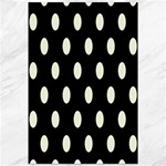 Polka Dots - Beige on Black Canvas 12  x 18 