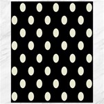 Polka Dots - Beige on Black Canvas 16  x 20 