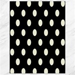 Polka Dots - Beige on Black Canvas 18  x 24 