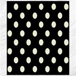 Polka Dots - Beige on Black Canvas 20  x 24 