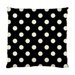 Polka Dots - Beige on Black Standard Cushion Case (One Side)