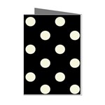 Polka Dots - Beige on Black Mini Greeting Cards (Pkg of 8)