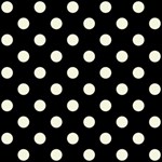 Polka Dots - Beige on Black ScrapBook Page 12  x 12 