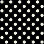 Polka Dots - Beige on Black ScrapBook Page 12  x 12 