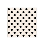 Polka Dots - Black on Linen Satin Bandana Scarf