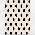 Polka Dots - Black on Linen Canvas 12  x 16 