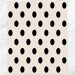 Polka Dots - Black on Linen Canvas 16  x 20 