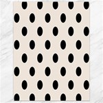 Polka Dots - Black on Linen Canvas 18  x 24 