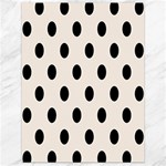 Polka Dots - Black on Linen Canvas 18  x 24 