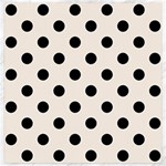 Polka Dots - Black on Linen Canvas 20  x 20 