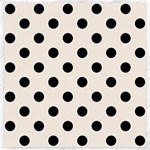 Polka Dots - Black on Linen Canvas 20  x 20 