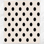 Polka Dots - Black on Linen Canvas 20  x 24 