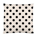 Polka Dots - Black on Linen Standard Cushion Case (One Side)