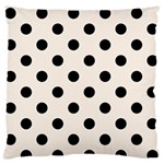 Polka Dots - Black on Linen Standard Flano Cushion Case (One Side)