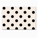Polka Dots - Black on Linen Postcard 4 x 6  (Pkg of 10)