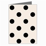 Polka Dots - Black on Linen Greeting Card