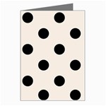 Polka Dots - Black on Linen Greeting Cards (Pkg of 8)