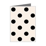 Polka Dots - Black on Linen Mini Greeting Card