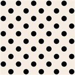 Polka Dots - Black on Linen ScrapBook Page 8  x 8 