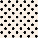 Polka Dots - Black on Linen ScrapBook Page 12  x 12 