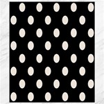 Polka Dots - Linen on Black Canvas 8  x 10 