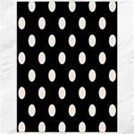 Polka Dots - Linen on Black Canvas 12  x 16 